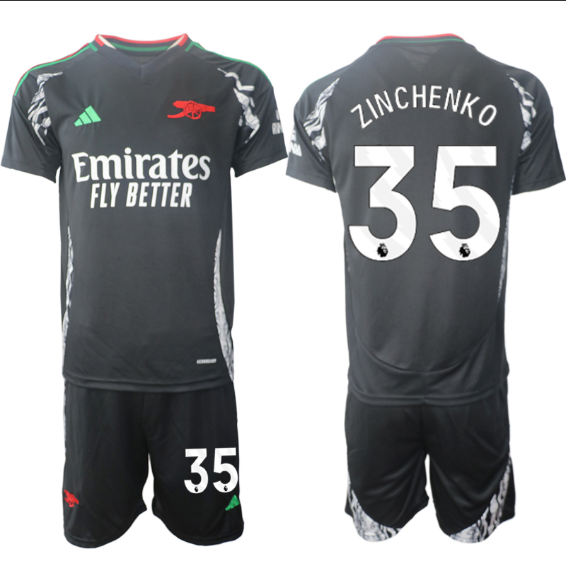 Men 2024-2025 Club Arsenal away Black #35 Soccer Jersey